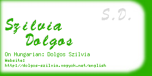 szilvia dolgos business card